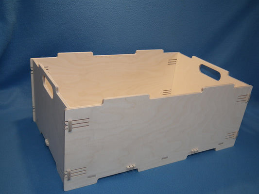 Holz Kiste hell Stapelbox Aufbewahrungsbox Lagerbox