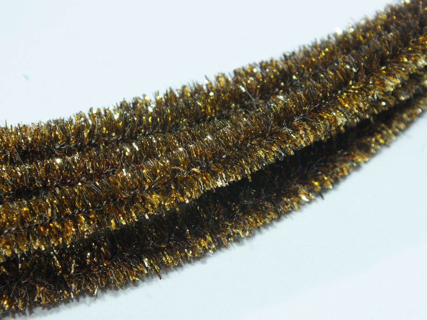 8mm Glitzer Chenille Draht 5 Meter Lurex rund Biegeplüsch Pfeifenputzer in 6 Farben