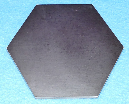 Hexagon Sechseck Holzscheibe Holz schwarz/braun Siebdruck 6 mm stark