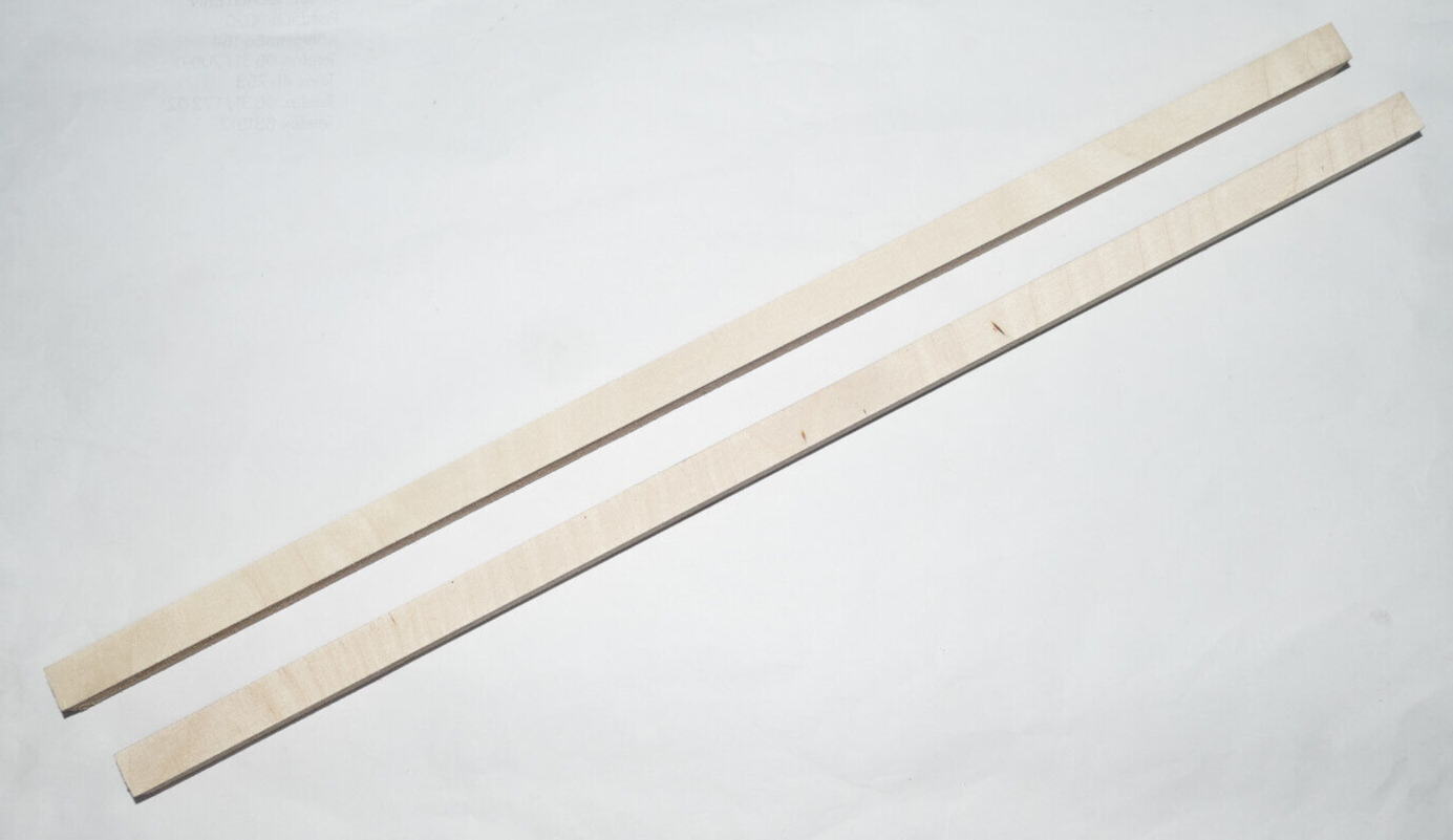 2 x Holzstab Multiplex Birke 1,8 cm stark 47,7 cm x 1,5 cm breit Holz Leisten