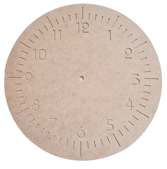 Holz Zifferblatt DIY Wanduhr MDF 3 mm stark, graviert