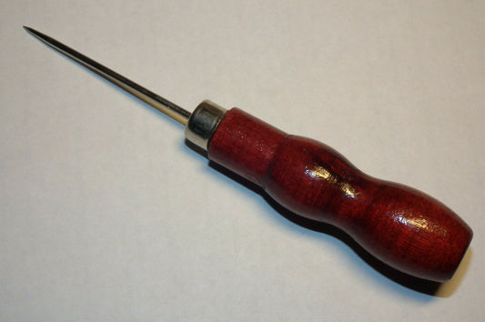 Vorstecher Ahle Schneiderahle Stoffahle Lederahle Locher 12,5 cm lang mit Holzgriff dunkel