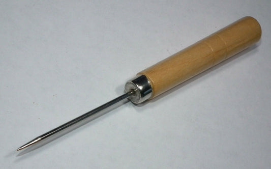 Vorstecher Ahle Schneiderahle Stoffahle Lederahle Locher 12,5 cm lang mit Holzgriff hell