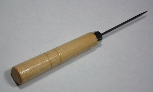 Vorstecher Ahle Schneiderahle Stoffahle Lederahle Locher 12,5 cm lang mit Holzgriff hell