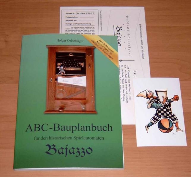 ABC Baubuch zum historischen Spielautomat Bajazzo selbst gebaut Bauplan DIY Buch