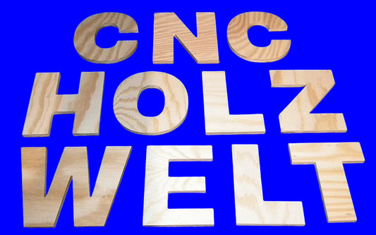 3D Holzbuchstabe 10 cm hoch aus Kiefernsperrholz natur