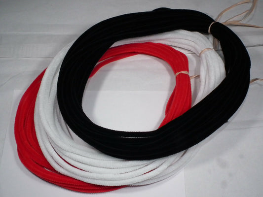 8mm Chenille Draht Biegeplüsch Pfeifenputzer rot weiß schwarz gelb 5 / 10 Meter