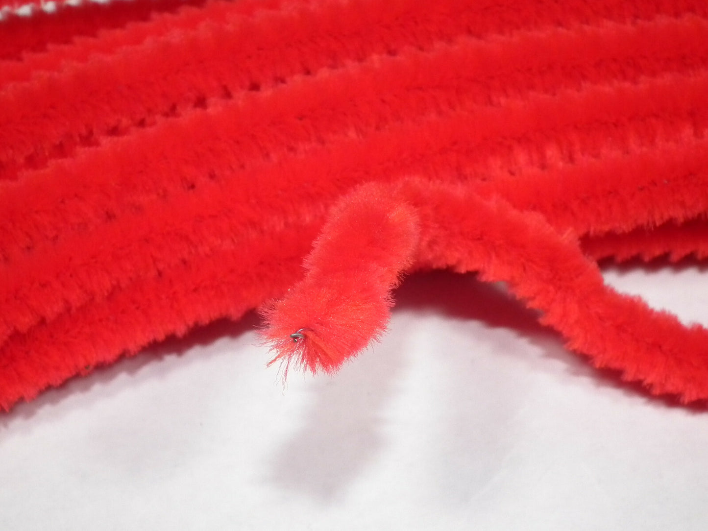 8mm Chenille Draht Biegeplüsch Pfeifenputzer rot weiß schwarz gelb 5 / 10 Meter