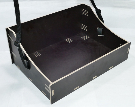 JGA Holz Bauchladen schwarz/braun