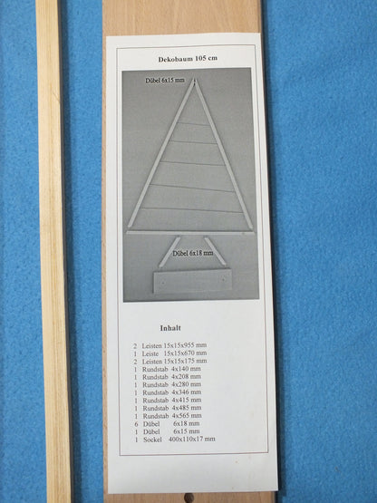 DIY Bausatz Weihnachtsbaum aus Holz 105 cm hoch