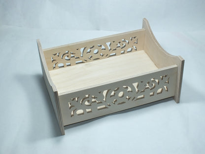 Tischklöppelständer aus Holz für Klöppel-Rolle, Klöppelsack