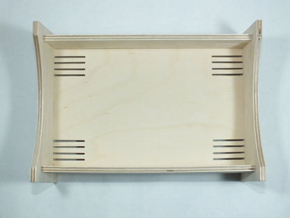 Tischklöppelständer aus Holz für Klöppel-Rolle, Klöppelsack