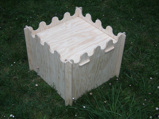 Praktisches großes Hasen Zwerg Kaninchen Haus / Burg zerlegbar aus Holz