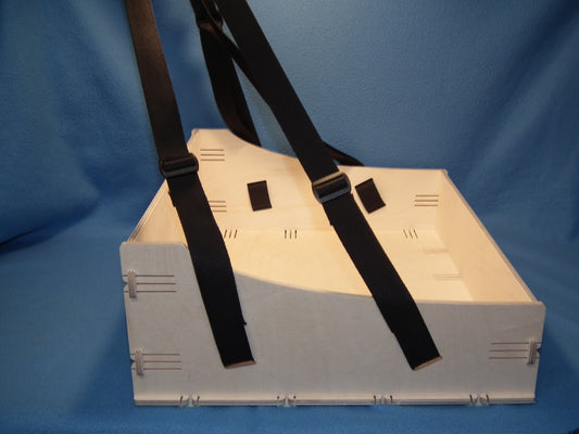 Großer Holz Bauchladen hell