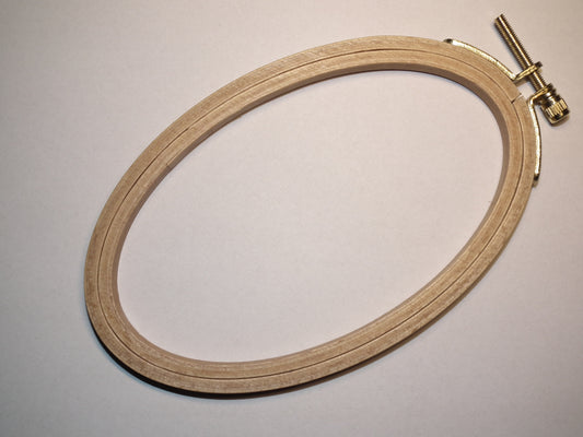 Stickrahmen oval aus Buchenholz