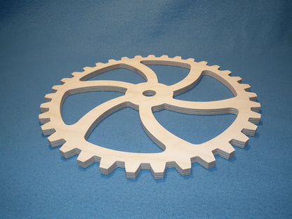 Dekoratives Holzzahnrad Steampunk Durchmesser 30 cm