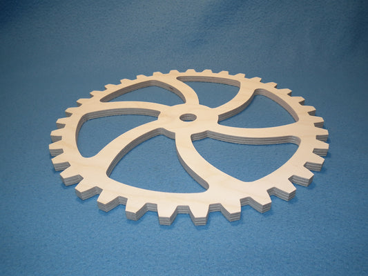 Dekoratives Holzzahnrad Steampunk Durchmesser 30 cm