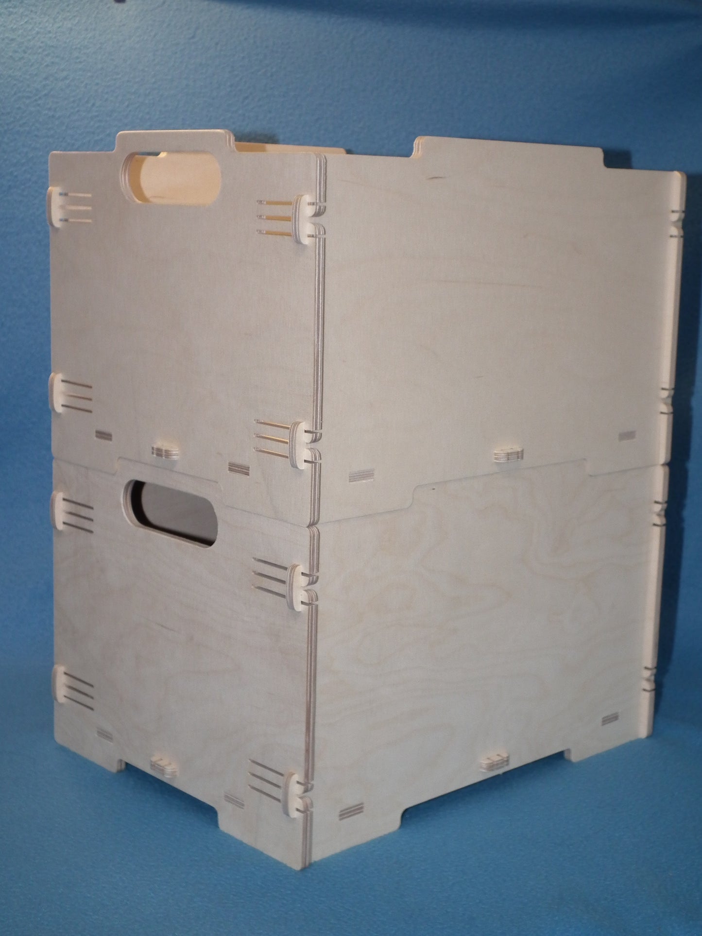 Holz Kiste hell Stapelbox Aufbewahrungsbox Lagerbox