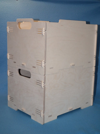 Holz Kiste hell Stapelbox Aufbewahrungsbox Lagerbox