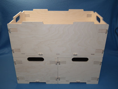 Holz Kiste hell Stapelbox Aufbewahrungsbox Lagerbox