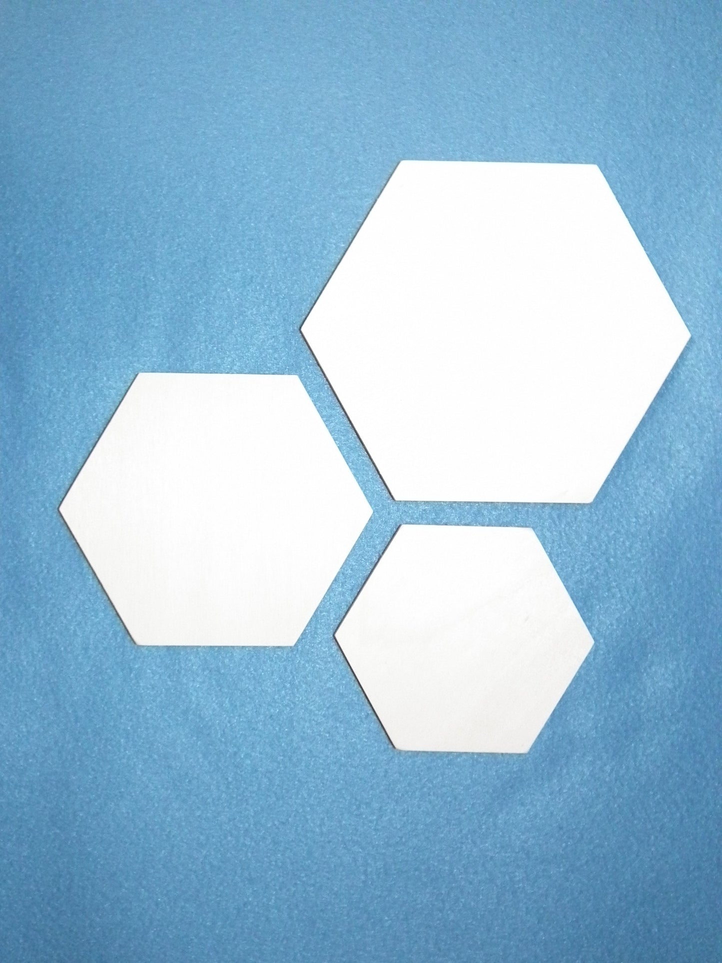 Hexagon Sechseck Holzscheibe Holz hell 6 mm stark