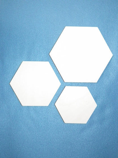 Hexagon Sechseck Holzscheibe Holz hell 6 mm stark