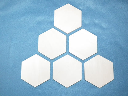 Hexagon Sechseck Holzscheibe Holz hell 6 mm stark
