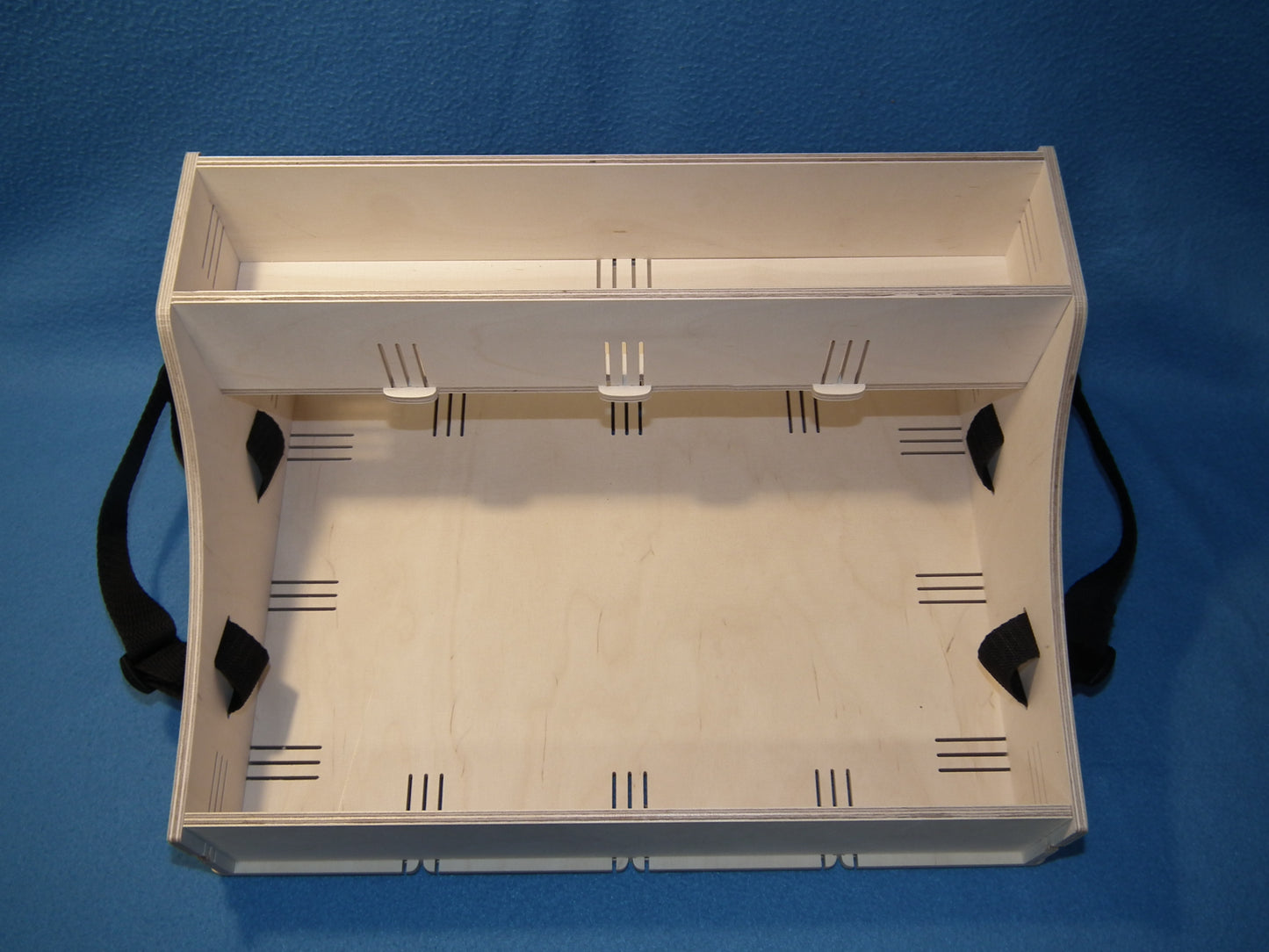 Holz Bauchladen hell mit Oberlade