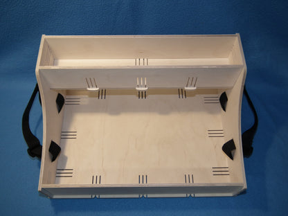 Holz Bauchladen hell mit Oberlade