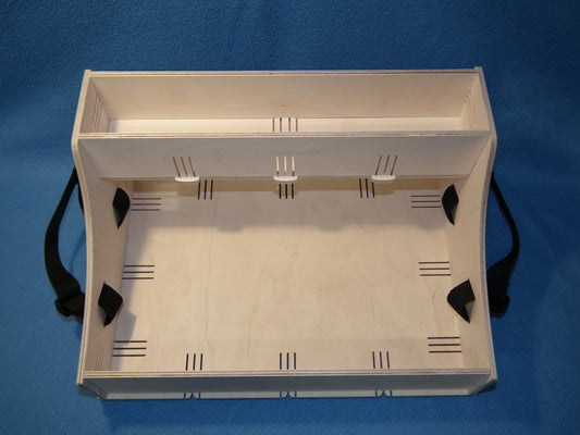 Holz Bauchladen hell mit Oberlade