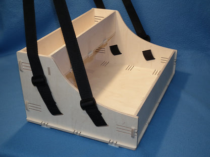 Holz Bauchladen hell mit Oberlade