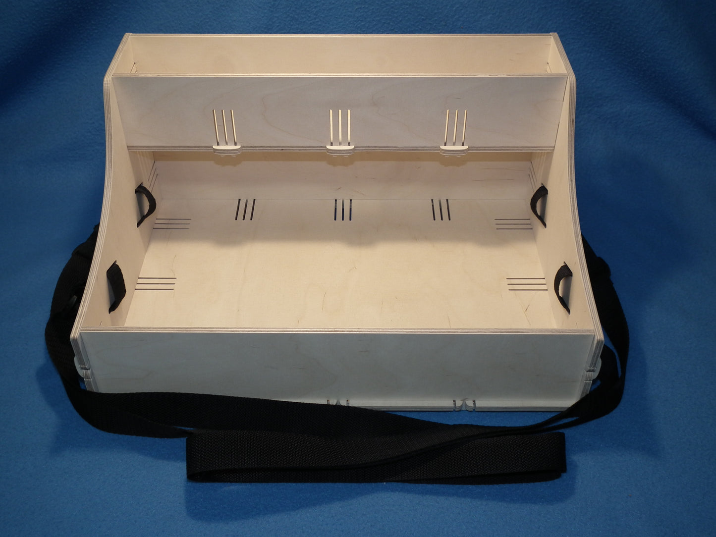 Holz Bauchladen hell mit Oberlade