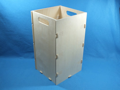 Holz Papierkorb groß und stabil aus 6 mm Birkenmultiplex