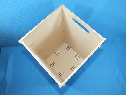 Holz Papierkorb groß und stabil aus 6 mm Birkenmultiplex