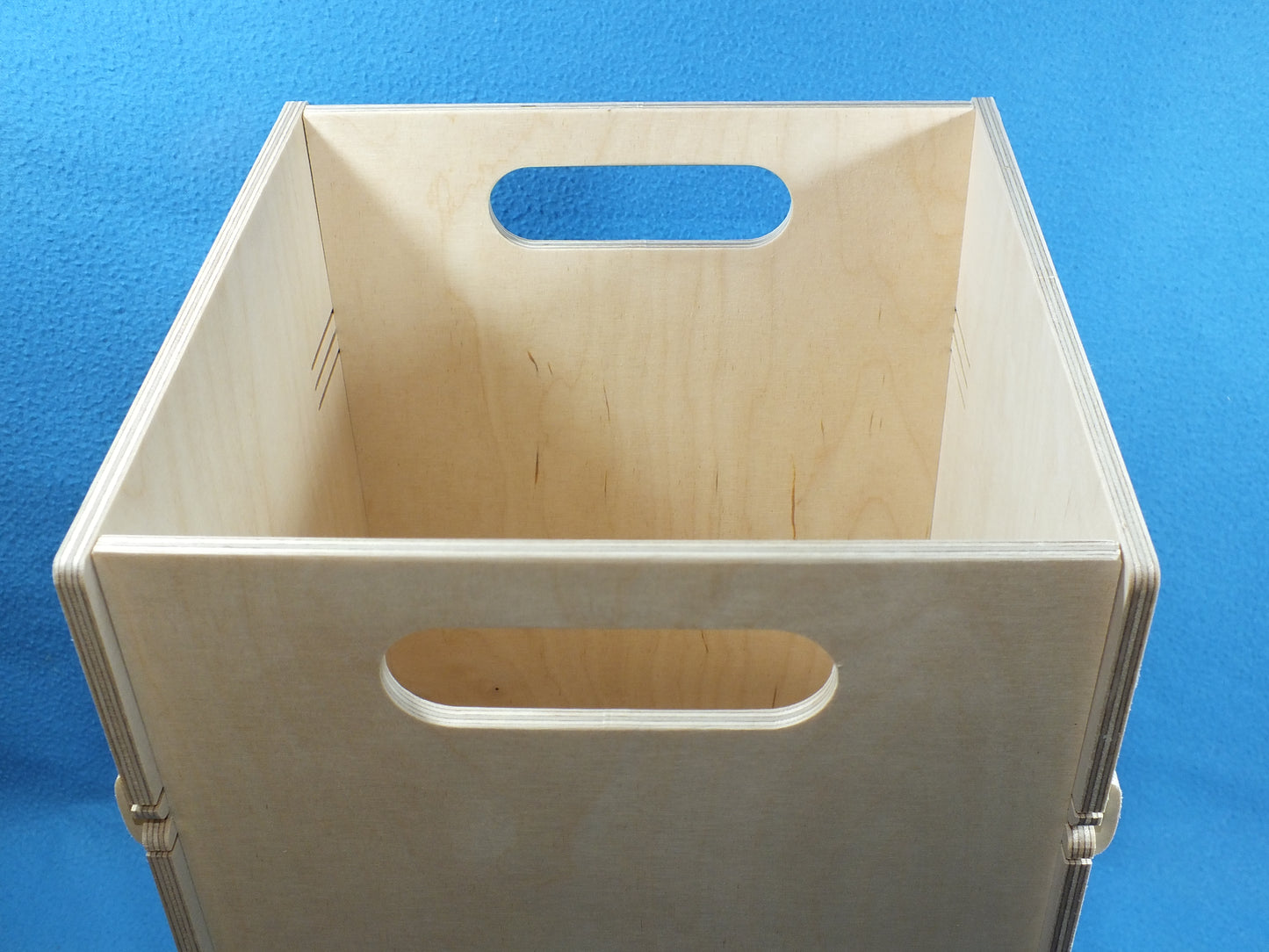 Holz Papierkorb groß und stabil aus 6 mm Birkenmultiplex