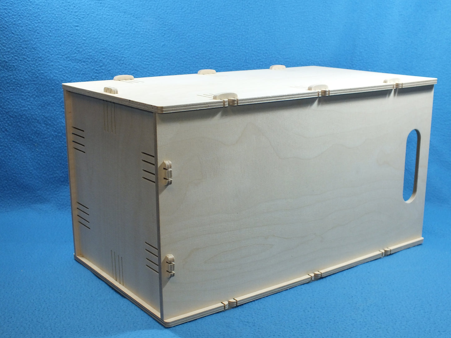 Holz Papierkorb groß und stabil aus 6 mm Birkenmultiplex