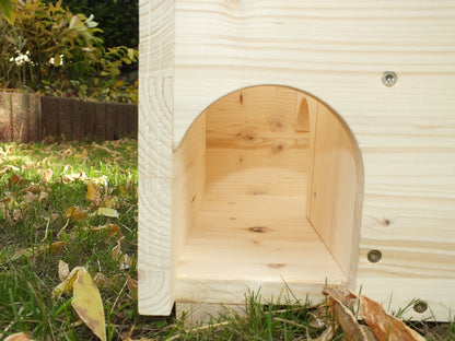 Igelhütte Igelhaus Igelhotel Winterquartier mit Labyrintheingang und Boden