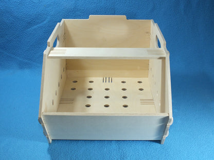 Holz Kiste hell Stapelbox z.B. zum Lagern von Obst und Gemüse