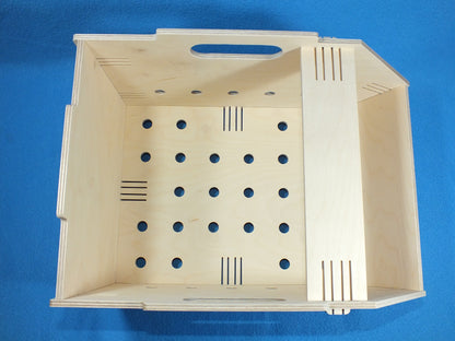 Holz Kiste hell Stapelbox z.B. zum Lagern von Obst und Gemüse