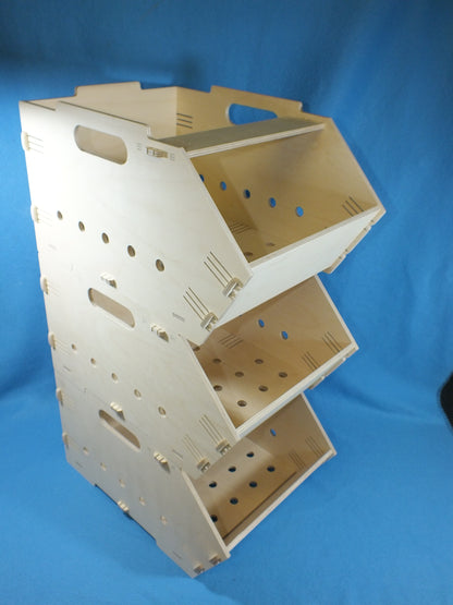 Holz Kiste hell Stapelbox z.B. zum Lagern von Obst und Gemüse