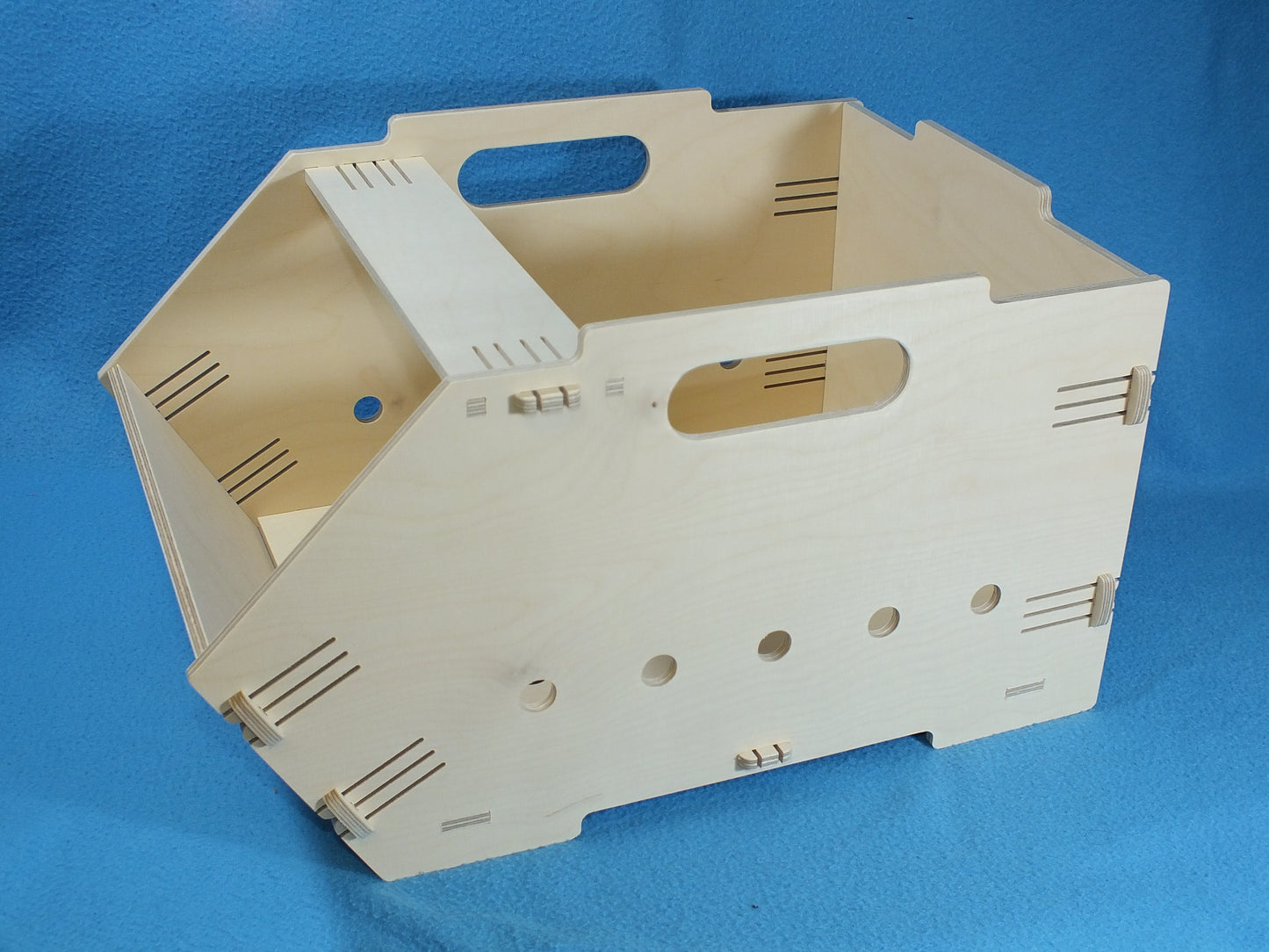 Holz Kiste hell Stapelbox z.B. zum Lagern von Obst und Gemüse