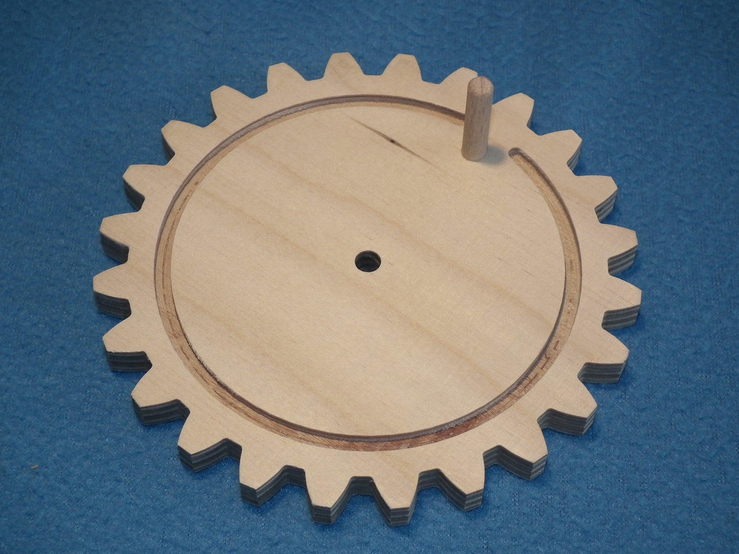 Holzzahnrad 24 Zähne Durchmesser 12,8 cm