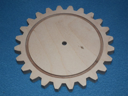 Holzzahnrad 24 Zähne Durchmesser 12,8 cm