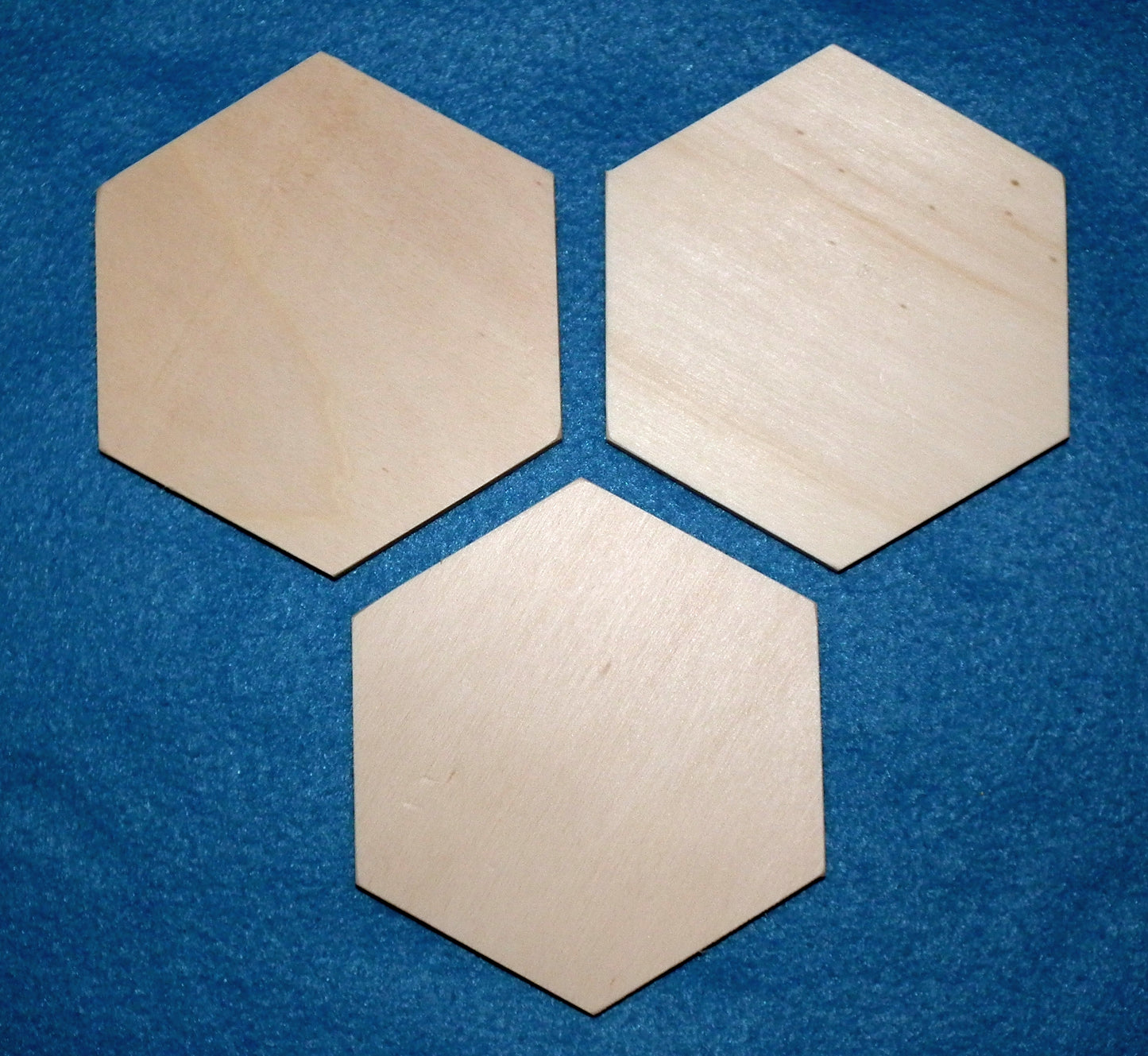 Hexagon Sechseck Holzscheibe Holz hell 6 mm stark