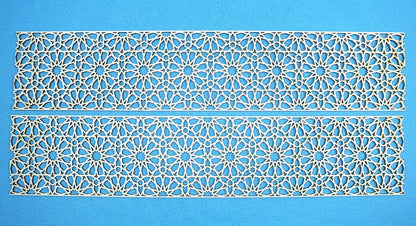 Holzfries Wanddeko Ornament Bordüre Laserzuschnitt Holz Zierteil Möbel 50 cm x 10 cm