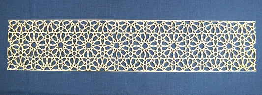 Holzfries Wanddeko Ornament Bordüre Laserzuschnitt Holz Zierteil Möbel 50 cm x 10 cm