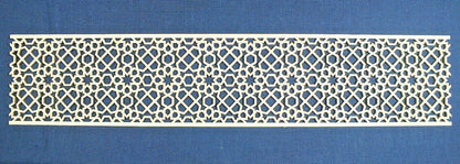 Holzfries Wanddeko Ornament Bordüre Laserzuschnitt Holz Zierteil Möbel 50 cm x 10 cm