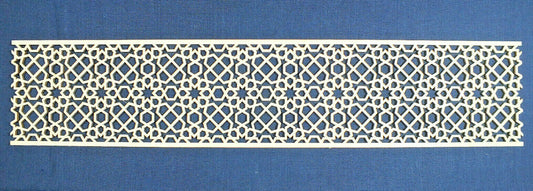 Holzfries Wanddeko Ornament Bordüre Laserzuschnitt Holz Zierteil Möbel 50 cm x 10 cm