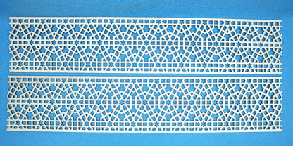 Holzfries Wanddeko Ornament Bordüre Laserzuschnitt Holz Zierteil Möbel 50 cm x 10 cm