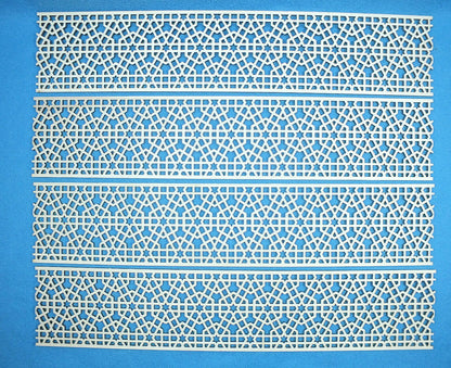 Holzfries Wanddeko Ornament Bordüre Laserzuschnitt Holz Zierteil Möbel 50 cm x 10 cm